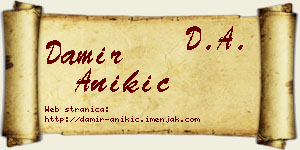 Damir Anikić vizit kartica